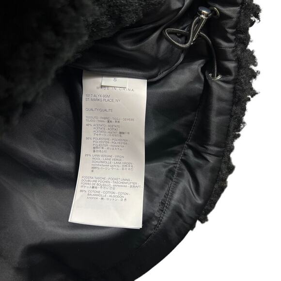 New Women’s ALYX 9SM Polar Technical Wool Blend Teddy Jacket Size S - Picture 10 of 11